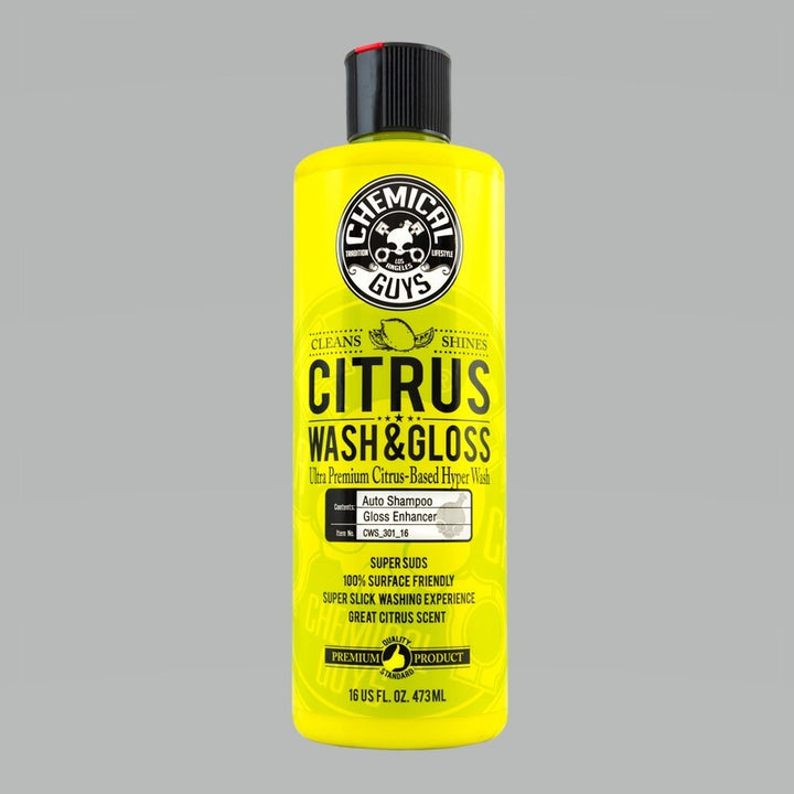 Chemical Guys Citrus Wash & Gloss Concentrated Car Wash - 16oz - Bull Strap