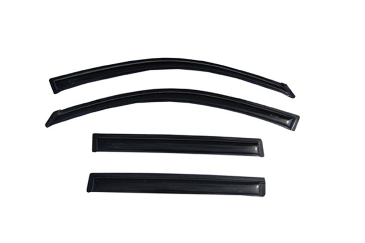 AVS 08-13 Toyota Highlander Ventvisor Outside Mount Window Deflectors 4pc - Smoke - Bull Strap