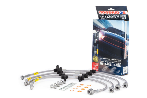 Goodridge 90-93 Acura Integra Stainless Steel Brake Line Kit - Bull Strap