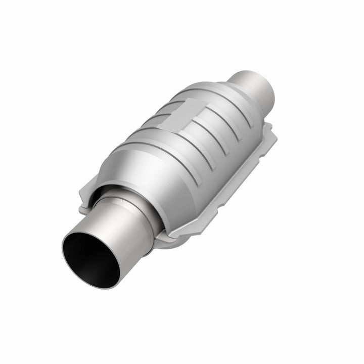 MagnaFlow Conv Univ 3in Inlet/Outlet Center/Center Round 9in Body L x 5.125in W x 13in Overall L - Bull Strap