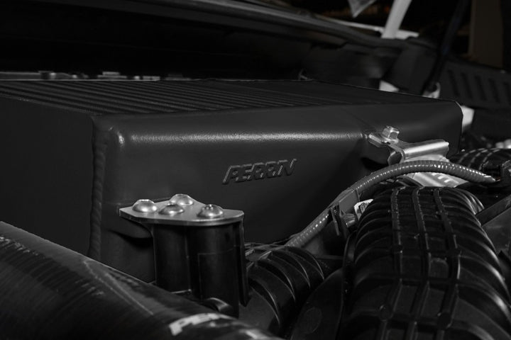 PERRIN 22-25 Subaru WRX / 19-25 Ascent / 20-25 Outback & Legacy Turbo Top Mount Intercooler - Black - Bull Strap