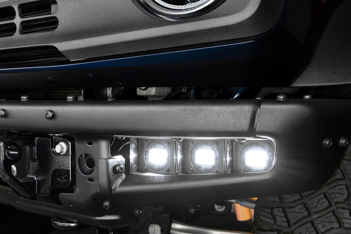 ORACLE Lighting 21-22 Ford Bronco Triple LED Fog Light Kit for Steel Bumper - White - Bull Strap
