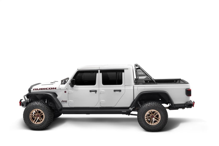 N-Fab ARC Sports Bar 20-22 Jeep Gladiator - Textured Black(Roll-N-Lock Cover Fitment Only) - Bull Strap