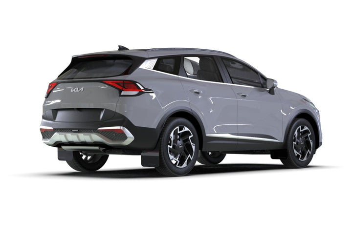Rally Armor 23-25 Kia Sportage Black UR Mud Flap w/ Dark Grey Logo - Bull Strap
