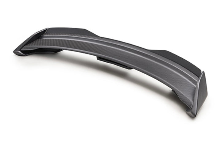 Ford Racing 24-25 Mustang GT/Dark Horse Carbon Fiber Spoiler w/Gurney Flap - Matte Finish - Bull Strap