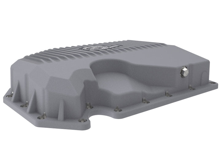aFe 05-19 VW 1.8L/2.0L w/o Oil Sensor Engine Oil Pan Raw POWER Street Series w/ Machined Fins - Bull Strap