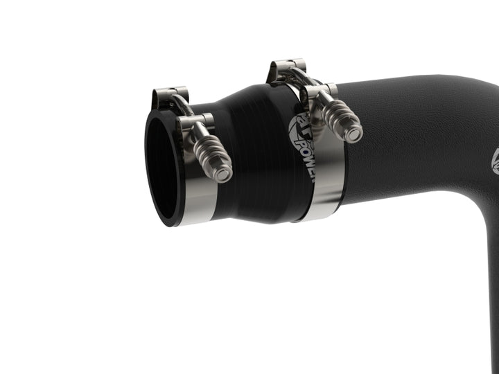 aFe 06-10 GM Diesel Trucks V8 6.6L BladeRunner Aluminum Hot & Cold Charge Pipe Kit - Black - Bull Strap