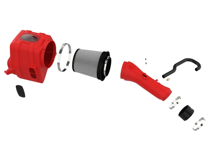aFe 07-21 Toyota Tundra V8 5.7L Momentum GT Red Edition Cold Air Intake System w/ Pro DRY S Filter - Bull Strap