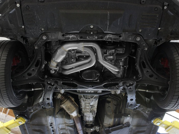aFe 12-17 Toyota 86 / FRS / BRZ Twisted Steel 304 Stainless Steel Long Tube Header w/ Cat - Bull Strap