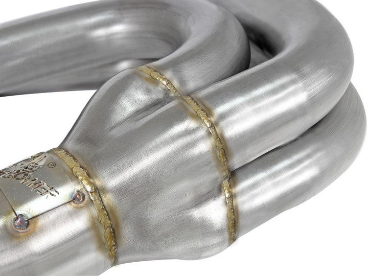 aFe 12-17 Toyota 86 / FRS / BRZ Twisted Steel 304 Stainless Steel Long Tube Header w/ Cat - Bull Strap