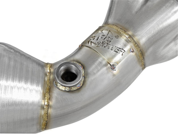 aFe 12-17 Toyota 86 / FRS / BRZ Twisted Steel 304 Stainless Steel Long Tube Header w/ Cat - Bull Strap