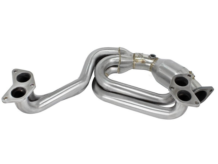 aFe 12-17 Toyota 86 / FRS / BRZ Twisted Steel 304 Stainless Steel Long Tube Header w/ Cat - Bull Strap