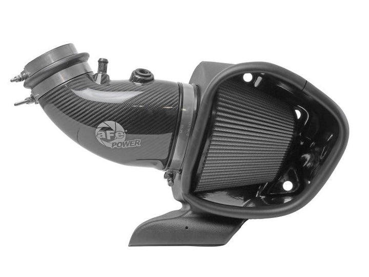 aFe 12-21 Jeep Grand Cherokee 6.4L Track Series Carbon Fiber Cold Air Intake w/Pro Dry S Filter - Bull Strap
