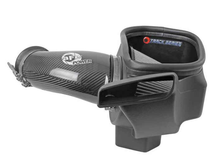 aFe 12-21 Jeep Grand Cherokee 6.4L Track Series Carbon Fiber Cold Air Intake w/Pro Dry S Filter - Bull Strap