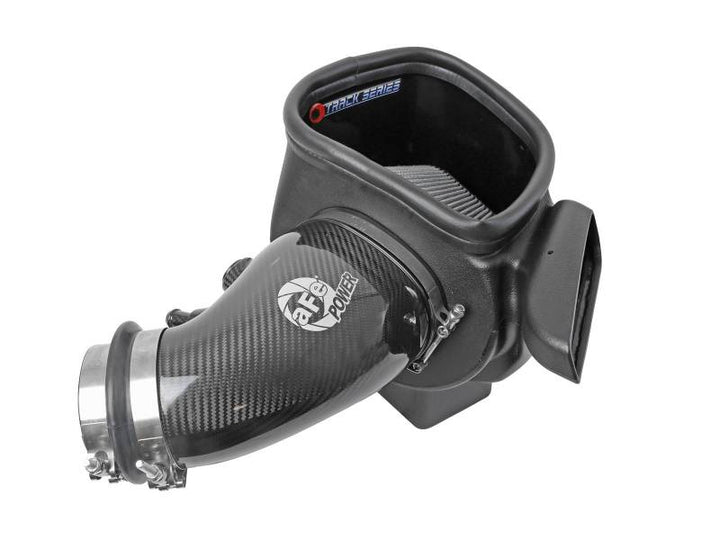 aFe 12-21 Jeep Grand Cherokee 6.4L Track Series Carbon Fiber Cold Air Intake w/Pro Dry S Filter - Bull Strap