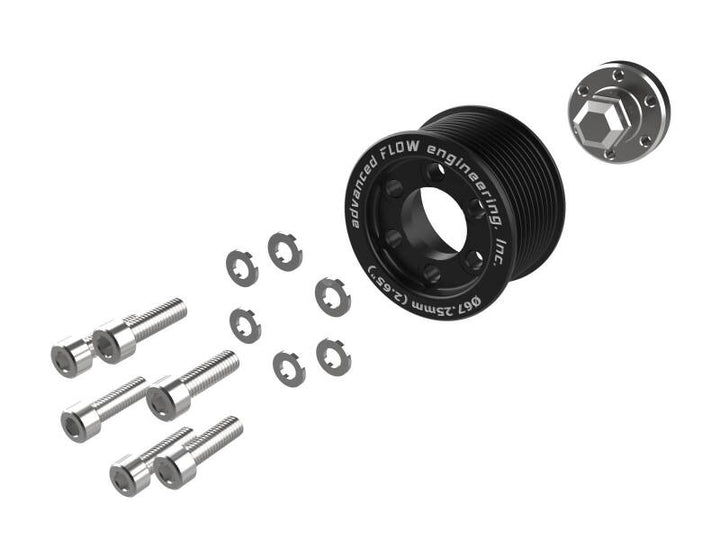 aFe 15-23 Dodge Challenger / 15-23 Dodge Charger SRT Hellcat 2.65in Supercharger Power Pulley Kit - Bull Strap