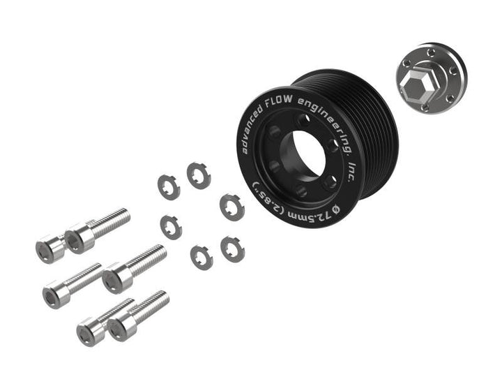 aFe 15-23 Dodge Challenger / 15-23 Dodge Charger SRT Hellcat 2.85in Supercharger Power Pulley Kit - Bull Strap