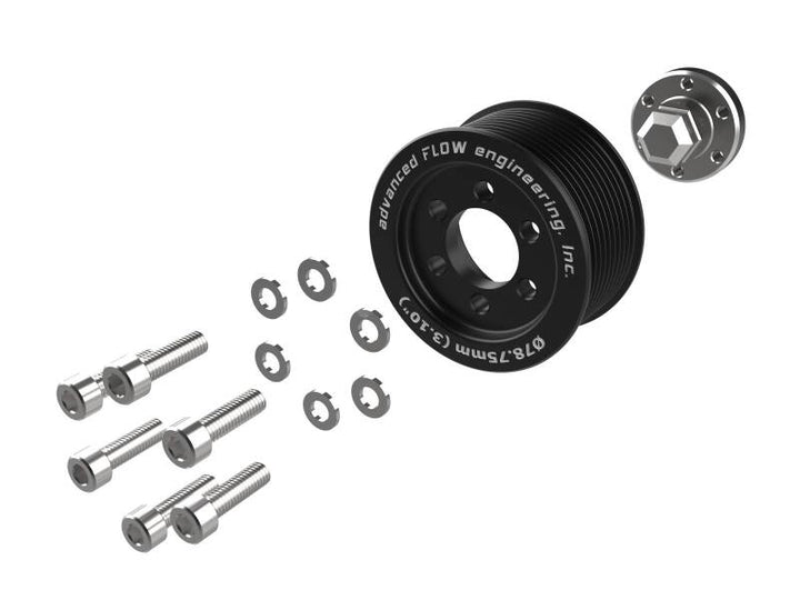 aFe 15-23 Dodge Challenger / 15-23 Dodge Charger SRT Hellcat 3.10in Supercharger Power Pulley Kit - Bull Strap