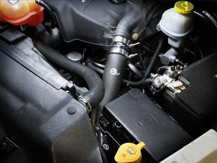 aFe 16-19 RAM 1500 V6 3.0L (TD) BladeRunner 3in Aluminum Hot Charge Pipe - Black - Bull Strap