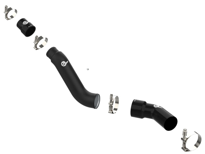 aFe 16-19 RAM 1500 V6 3.0L (TD) BladeRunner 3in Aluminum Hot Charge Pipe - Black - Bull Strap