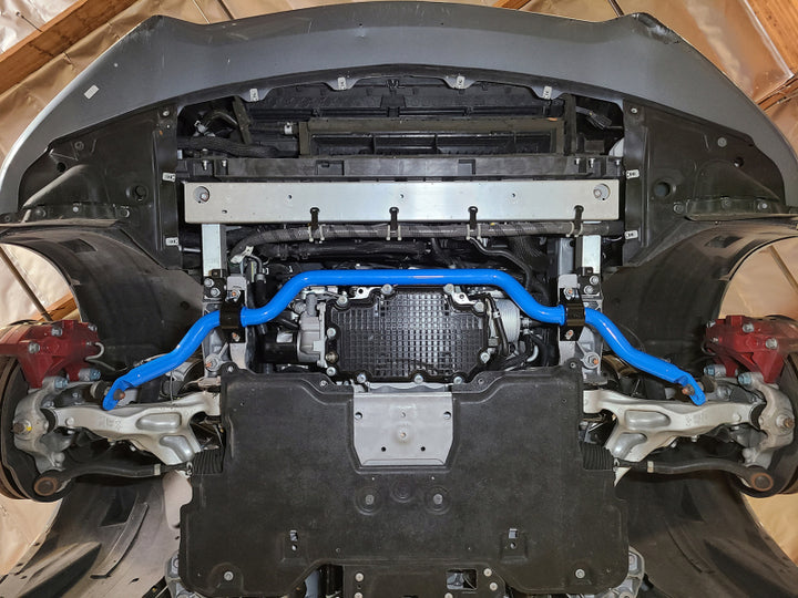 aFe 16-21 Infiniti Q50/Q60 3.0L (tt) Front and Rear Sway Bar Set Blue - Bull Strap