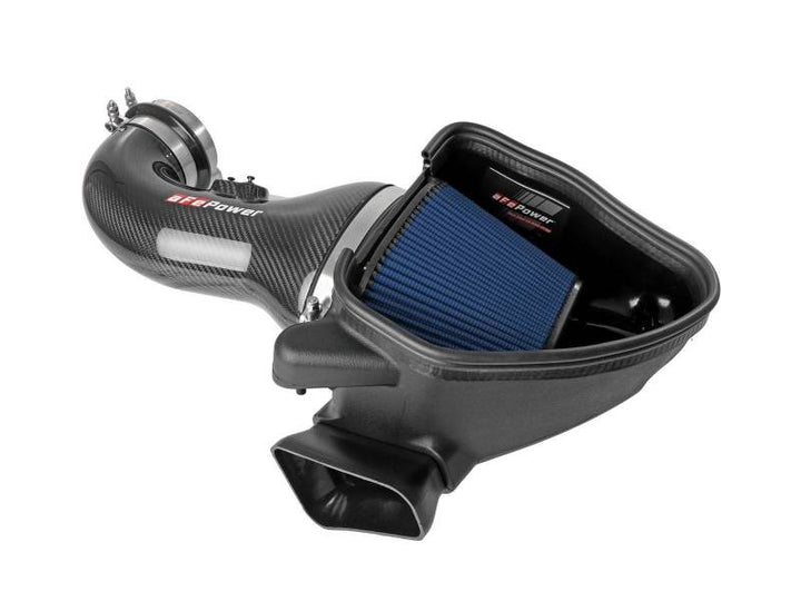aFe 17-12 Chevrolet Camaro ZL1 (6.2L-V8) Track Series Carbon Fiber CAI System w/ Pro 5R Filters - Bull Strap