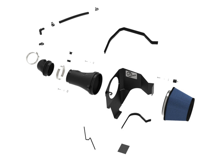 aFe 17-18 Dodge Challenger/Charger Magnum FORCE Stage-2XP Cold Air Intake System w/Pro DRY S- Black - Bull Strap
