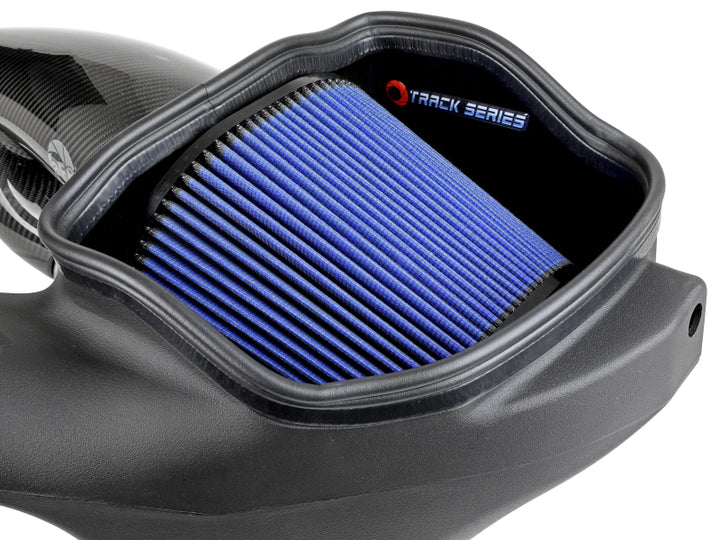 aFe 17-20 Ford F-150/Raptor Track Series Carbon Fiber Cold Air Intake System With Pro 5R Filters - Bull Strap