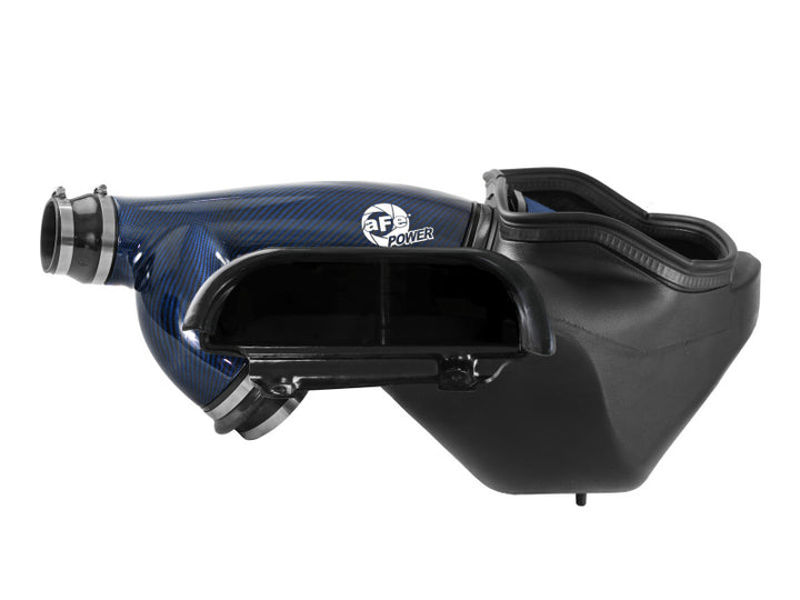 aFe 17-24 Ford F-150 Track Series Blue Kevlar Carbon Fiber C/A Intake System w/Black Pro 5R Filter - Bull Strap
