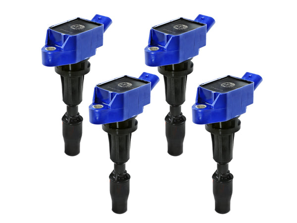aFe 18-21 Kia Stinger / 22-24 Hyundai Elantra N SCORCHER High-Performance Ignition Coil - Pack of 4 - Bull Strap