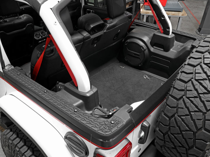 aFe 18-22 Jeep Wrangler JL (4-Door Models w/ 3-Piece Hard-Top Only) Terra Guard Tub Rail Covers - Bull Strap