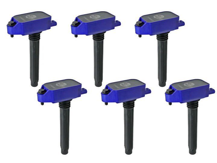 aFe 18-24 Jeep Wrangler JL V6 3.6L / 20-22 RAM 1500 V6 3.6L SCORCHER Ignition Coil - Set of 6 - Bull Strap