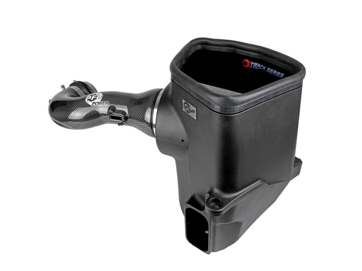 aFe 19-21 GM Trucks 5.3L/6.2L Track Series Carbon Fiber Cold Air Intake System W/ Pro Dry S Filters - Bull Strap