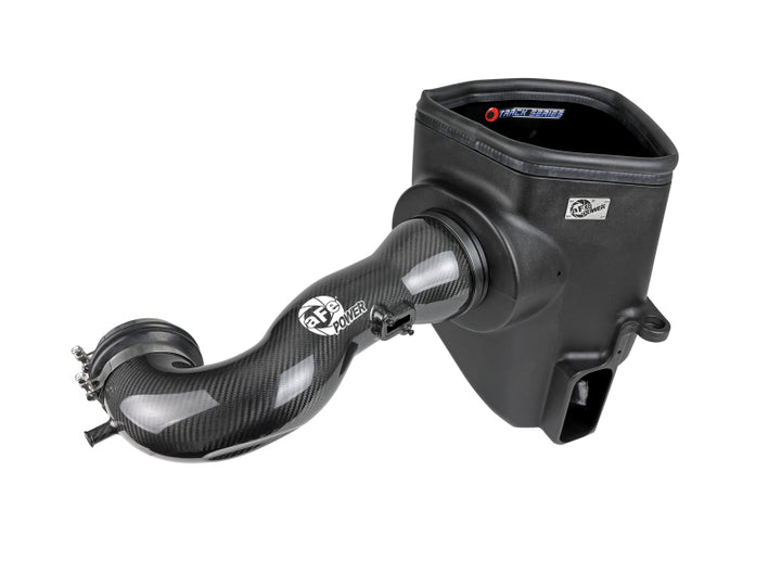 aFe 19-21 GM Trucks 5.3L/6.2L Track Series Carbon Fiber Cold Air Intake System W/ Pro Dry S Filters - Bull Strap