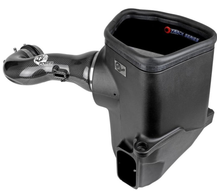 aFe 19-21 GM Trucks 5.3L/6.2L Track Series Carbon Fiber Cold Air Intake System W/ Pro Dry S Filters - Bull Strap
