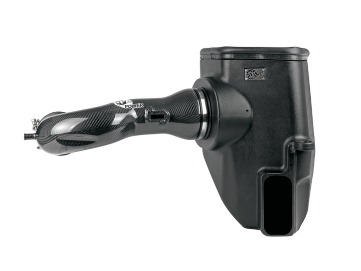 aFe 19-21 GM Trucks 5.3L/6.2L Track Series Carbon Fiber Cold Air Intake System W/ Pro Dry S Filters - Bull Strap
