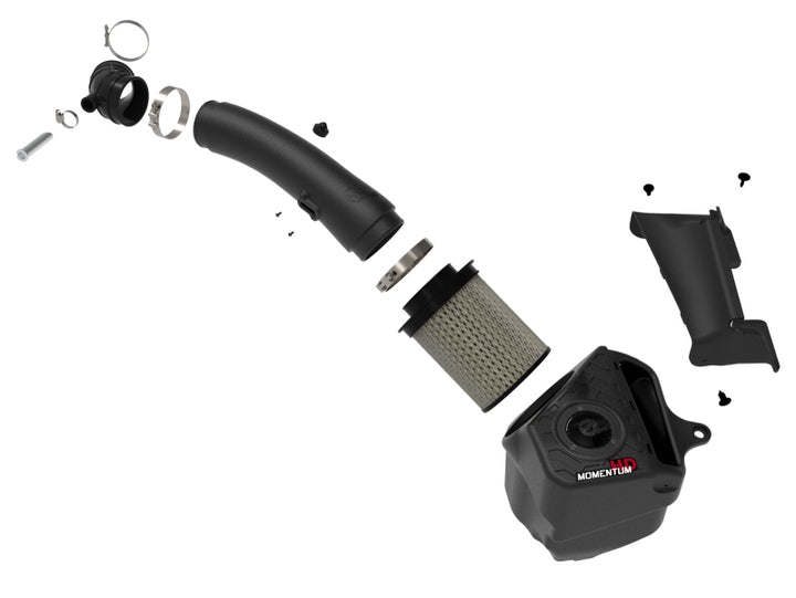 aFe 20-21 Jeep Wrangler (JL) V6-3.0L (td) Momentum HD Cold Air Intake System w/ Pro GUARD 7 Media - Bull Strap