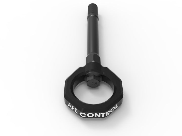 aFe 20-24 Chevrolet Corvette Control Front Tow Hook (Black) - Bull Strap