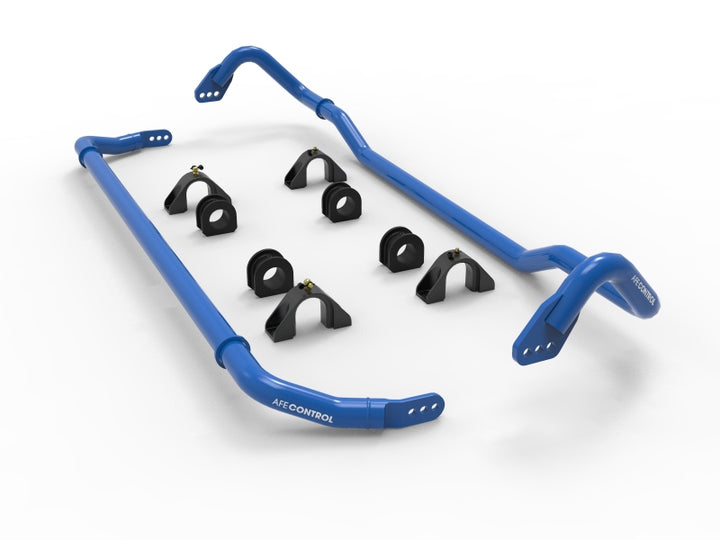 aFe 2020 Chevrolet Corvette C8 Control 3-Way Adjustable Front / Rear Sway Bar Set - Bull Strap