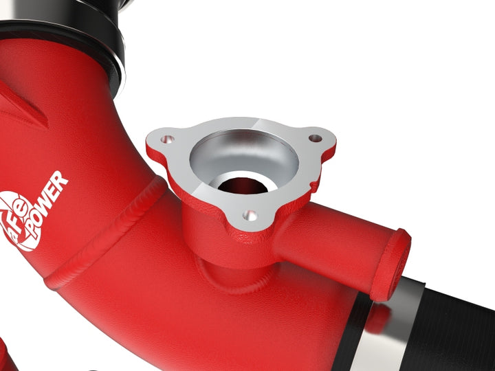 aFe 2022 Toyota Land Cruiser (J300) V6-3.5L (tt) BladeRunner 2.5in Aluminum Hot Charge Pipe - Red - Bull Strap