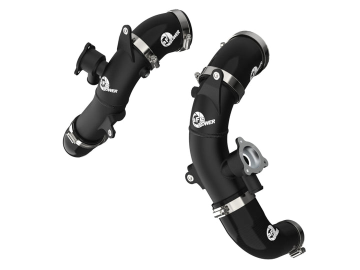 aFe 2022 Toyota Tundra V6-3.5L (tt) BladeRunner 2.5in Aluminum Hot Charge Pipe - Black - Bull Strap
