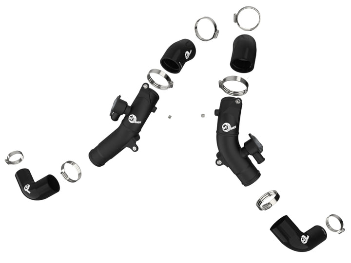 aFe 2022 Toyota Tundra V6-3.5L (tt) BladeRunner 2.5in Aluminum Hot Charge Pipe - Black - Bull Strap