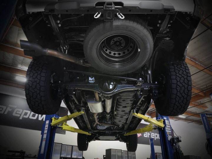 aFe 2022 Toyota Tundra V6-3.5L (tt) Vulcan Series 2.5in to 3in 304 SS Cat-Back Exhaust w/ Black Tip - Bull Strap
