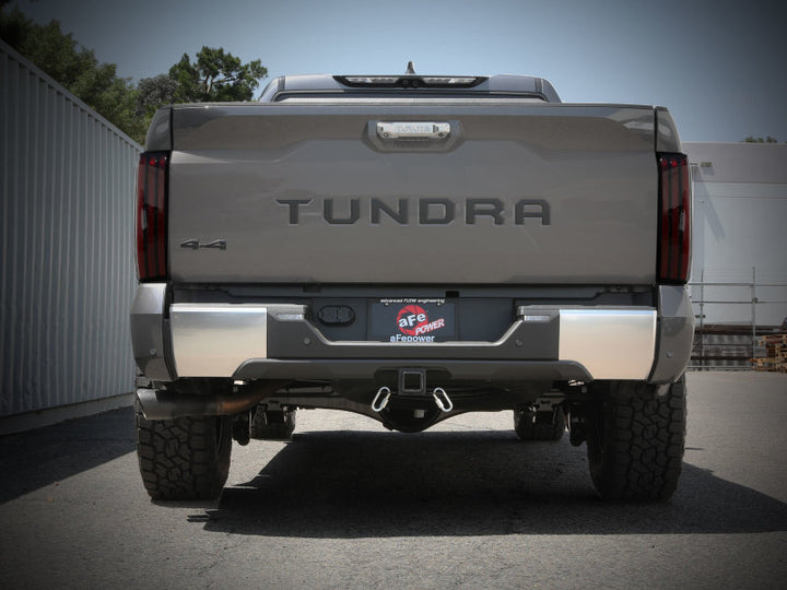 aFe 2022 Toyota Tundra V6-3.5L (tt) Vulcan Series 2.5in to 3in 304 SS Cat-Back Exhaust w/ Black Tip - Bull Strap