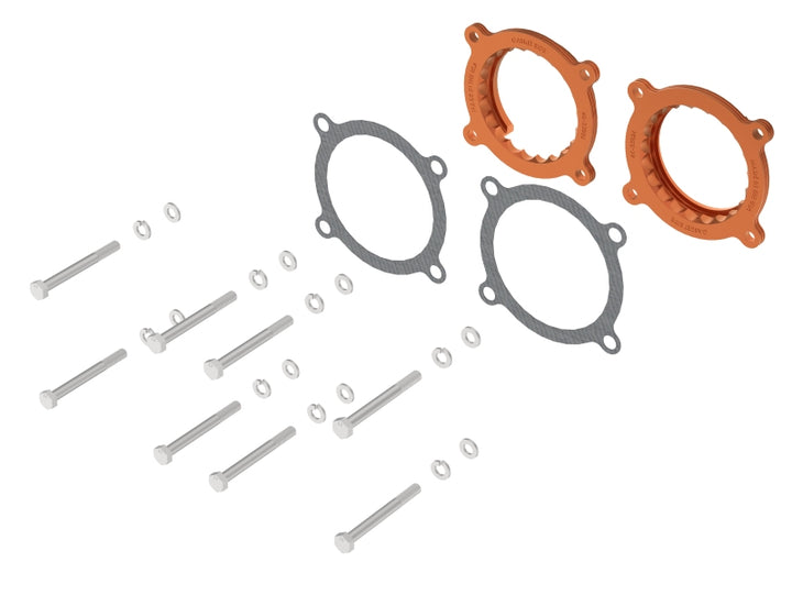 aFe 2024 Ford Mustang GT/ 2024 Ford Mustang Dark Horse V8 5.0L Silver Bullet Throttle Body Spacer - Bull Strap
