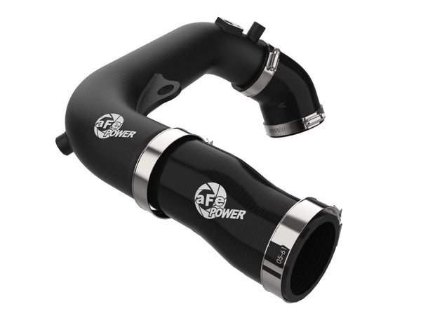 aFe 2024+ Jeep Wrangler JL L4-2.0L (t) BladeRunner 2-1/2in Aluminum Hot Charge Pipe - Black - Bull Strap