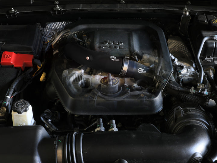 aFe 2024+ Jeep Wrangler JL L4-2.0L (t) BladeRunner 2-1/2in Aluminum Hot Charge Pipe - Black - Bull Strap