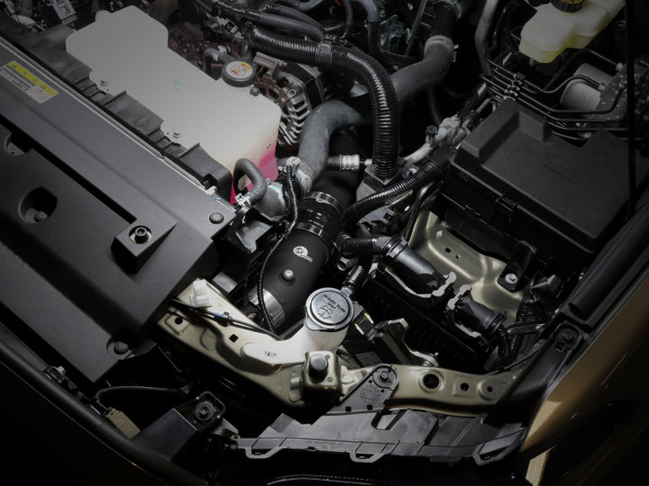 aFe 2024+ Toyota Tacoma BladeRunner  2.5in & 3in Aluminum Hot & Cold Charge Pipe Kit - Black - Bull Strap