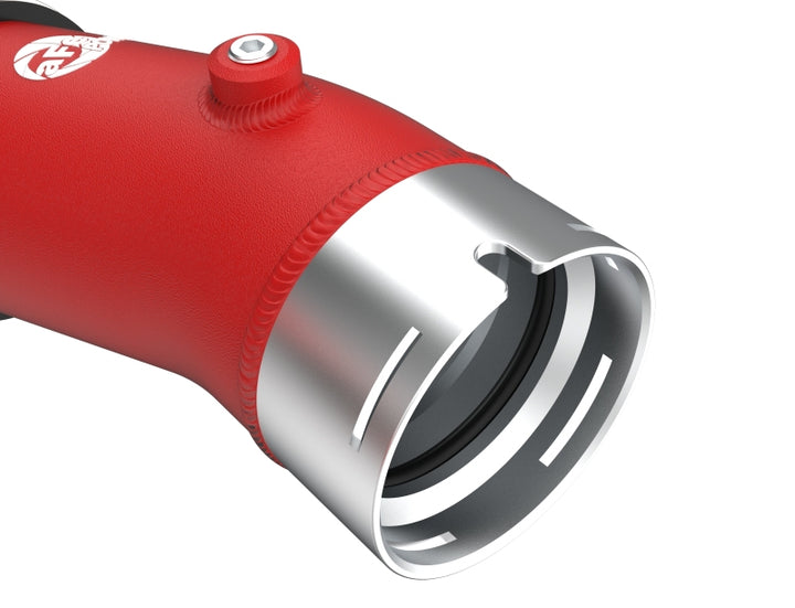 aFe 2024+ Toyota Tacoma BladeRunner  2.5in & 3in Aluminum Hot & Cold Charge Pipe Kit - Red - Bull Strap