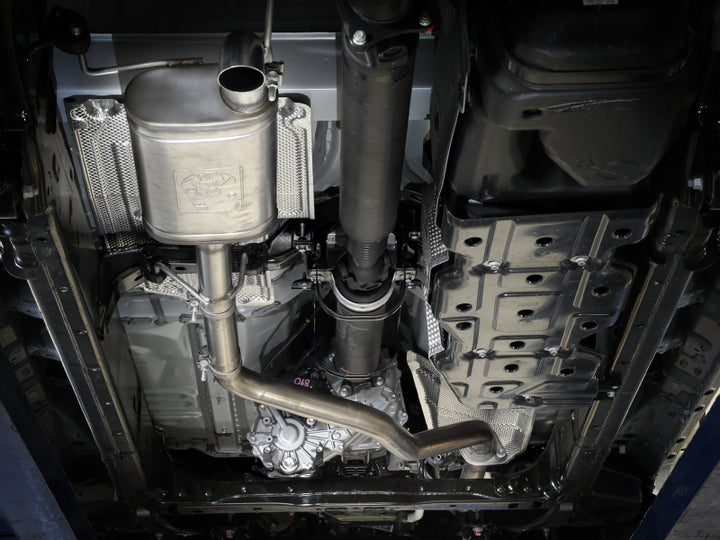 aFe 2024 Toyota Tacoma L4-2.4L ROCK BASHER 2.5in 409 Stainless Steel Cat-Back Exhaust System - Bull Strap